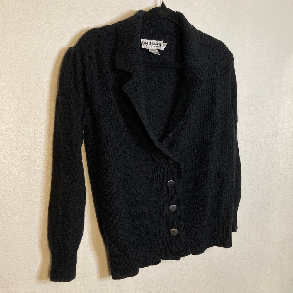 90s vintage Richard & company ribbed lambswool Angora chunky knit sweater